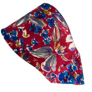 Vintage Viaggio Silk Floral Tie Mens Red Blue Abstract Artsy‎ 58x4